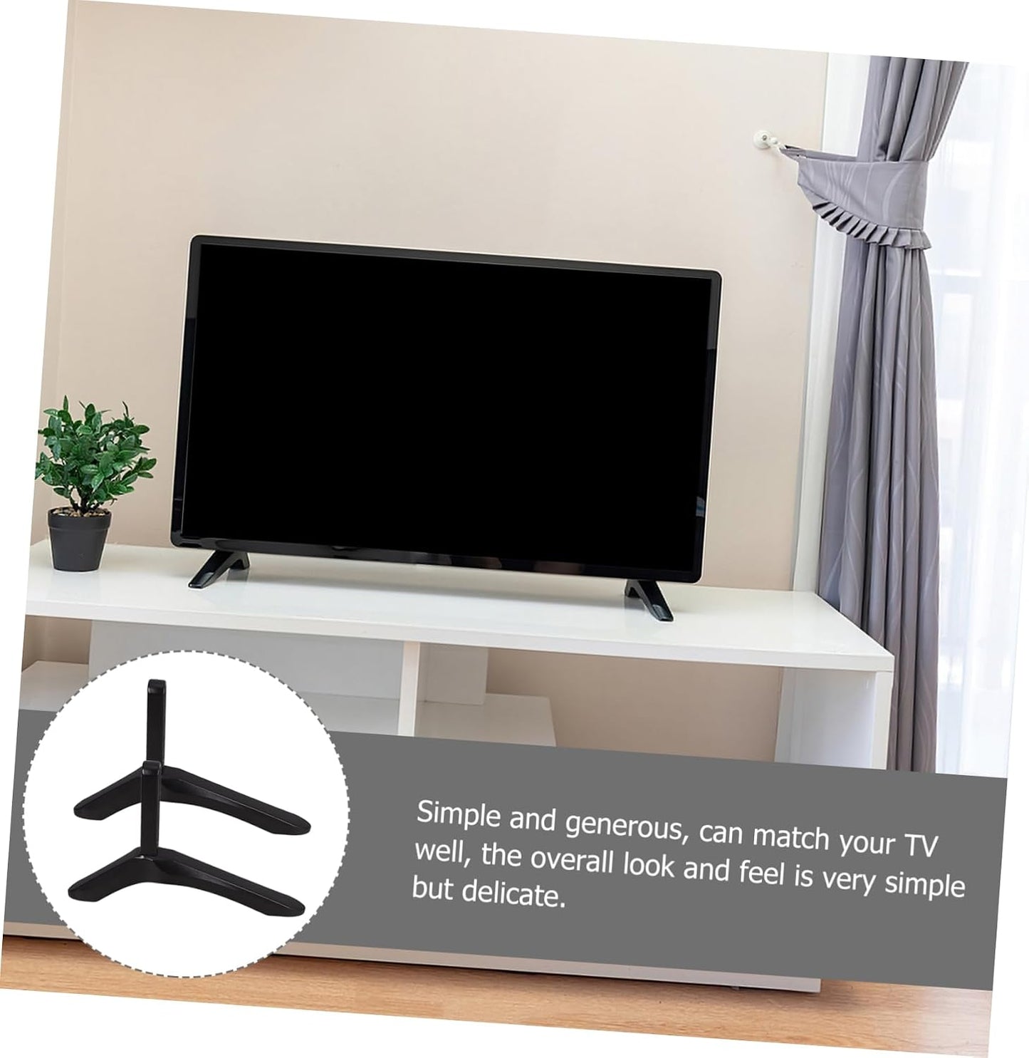 SOLUSTRE Portable TV Stand - Easy Installation with Hidden Viewing Frame