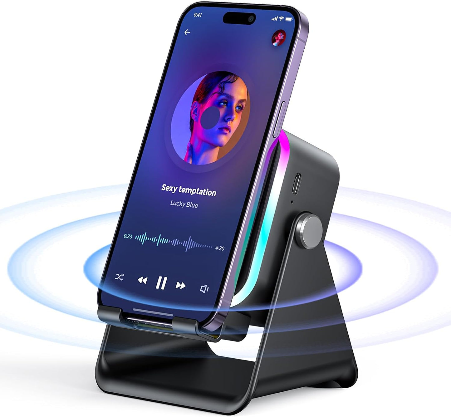 AIKELA 5 1 Induction Speaker with Phone Stand in Wireless Induction Bluetooth Audio for iPhone Android Phone Speakers