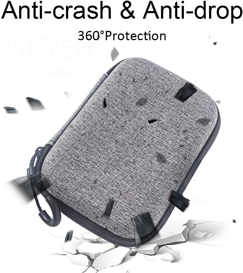 Xininyia [1+1 Pack] for PLAUD NotePin AI Voice Recorder Carrying Case & Charging Cable, Only Case - Carrying Travel Bag