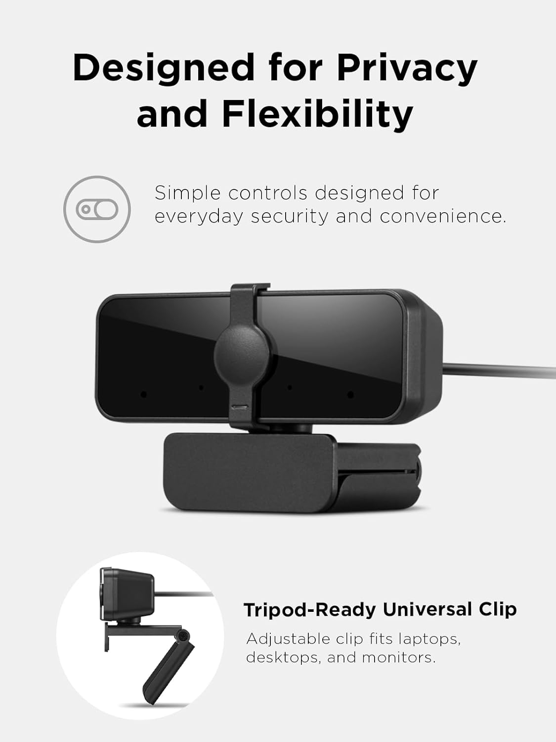 2, 1080p, 85 30 Lenovo Essential FHD Webcam Gen Full HD, Dual Microphones, Degree FOV, fps, USB-A Connection, Bulit