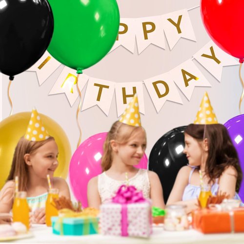 Big Balloons 32-Pack - 18-Inch Round Black Latex Party Balloons for Birthday & Wedding Decor