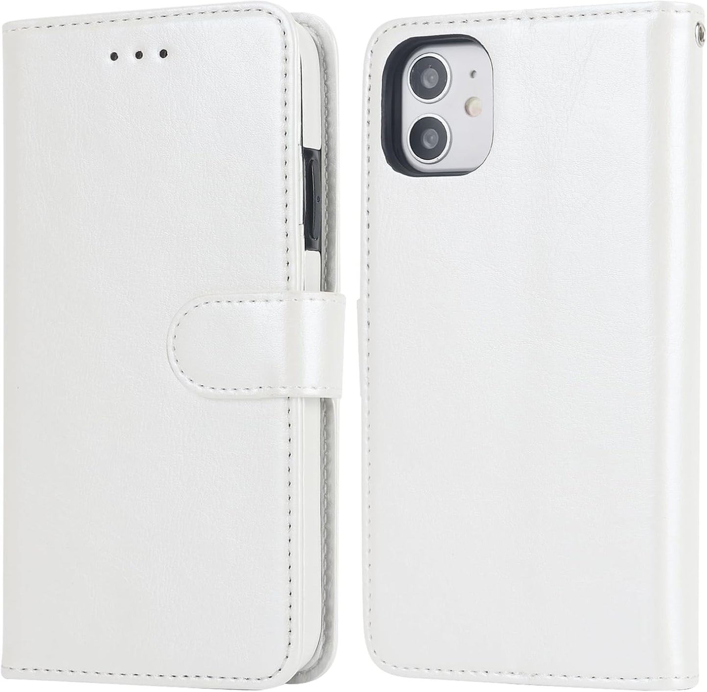 Bocasal 11 11 6.1 inch for iPhone Wallet Case with Card Holder PU Leather Magnetic Detachable Kickstand Shockproof