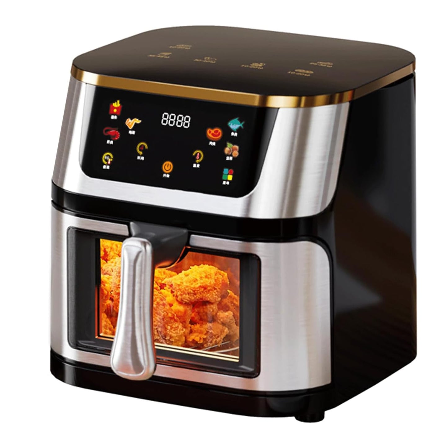 XHINBWYEK 10L Air Fryer, Beelicious 8-In-One 10QT Air Fryers, with Viewing Window, Shake Reminder, 450°F Digital Airfryer with Flavor-Lock Tech, Dishwasher-Safe & Nonstick, Fit for 1-5 People 110V