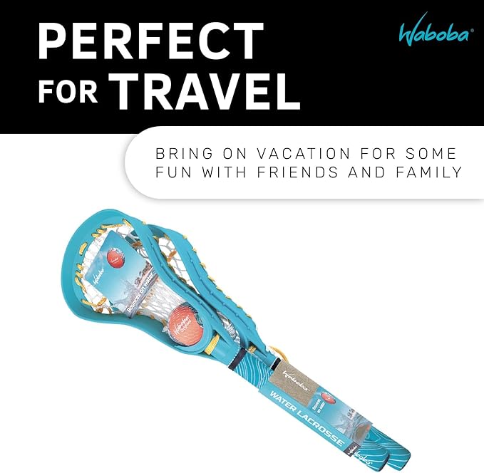 Waboba Mini Water Lacrosse Set Fun for Beach Games & Pool Games - Comes with a Original Water Bouncing Ball - Compact Size for Travel