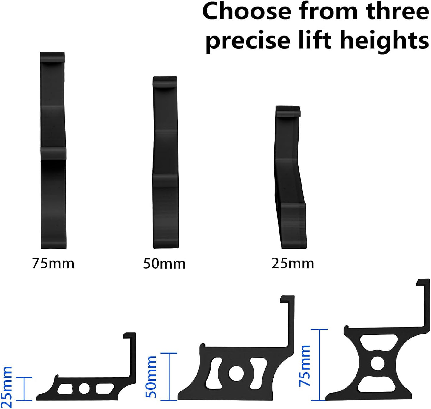 Generic 3-Height (25mm-75mm), Installation(25mm Soundbar Stand Compatible with Arc, Adjustable Riser Base Sturdy Base