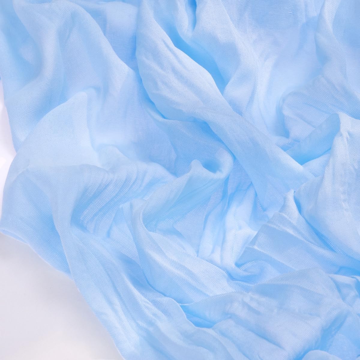 Socomi Cheesecloth Table Runner - 120 Inch Blue Boho Rustic Design for Weddings & Parties