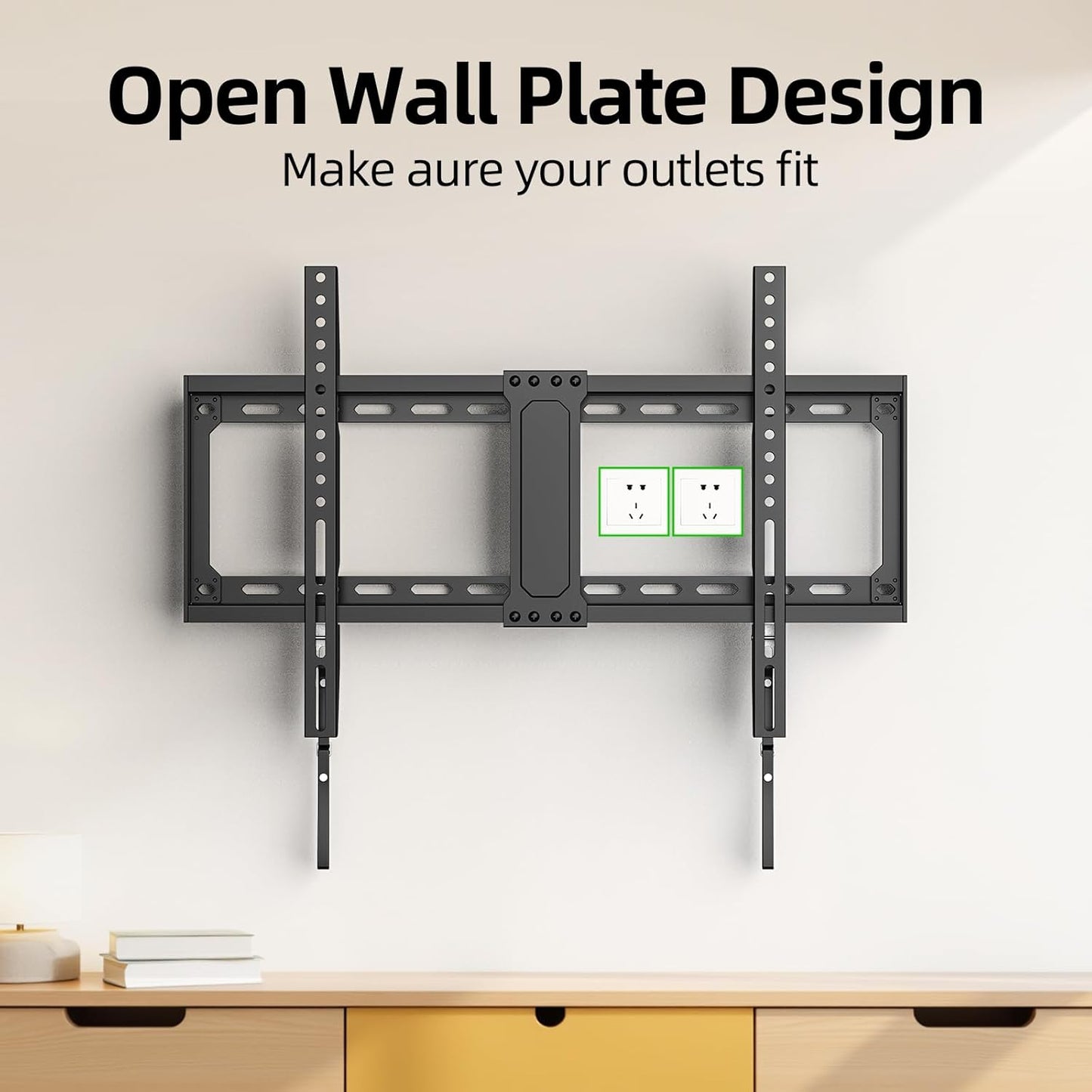 USX MOUNT 42-95 Inch 600x400mm 132 lbs,Fits 16"/18"/24" TV Wall Mount,Low Profile TV Mount for Most Flat Screen