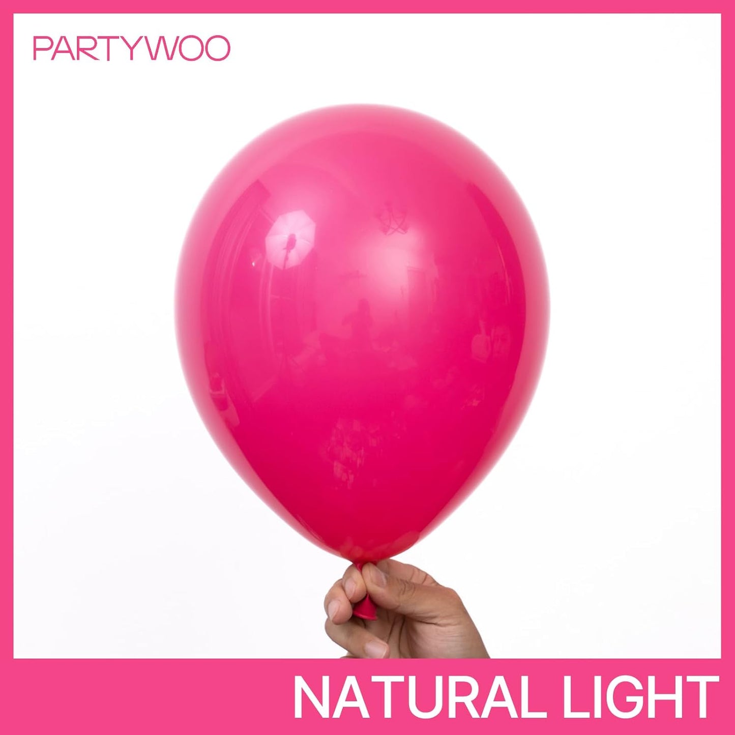 PartyWoo Hot Pink Balloon Arch Kit - 152 Pcs in Various Sizes for Baby Showers & Birthdays | Magenta Fuchsia