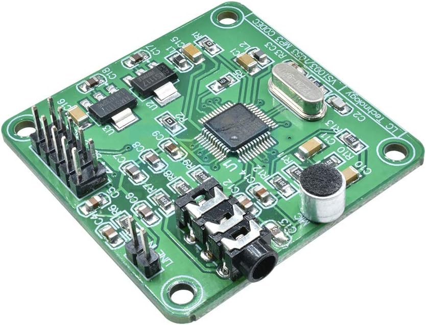 VS1053 MP3 12.288Mhz HiLetgo Audio Player Module Audio Decoder Board Onboard Recording Microphone SPI Interface OGG
