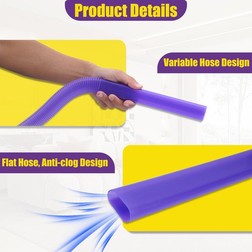 Buhobha Vacuum Crevice Cleaning Attachment Set, 34" Bendable Hose, Fits Dyson V7 V8 V10 V11 V15 GEN5, Dryer Vent Lint Remover, Car Detailing, Home Gap Cleaning
