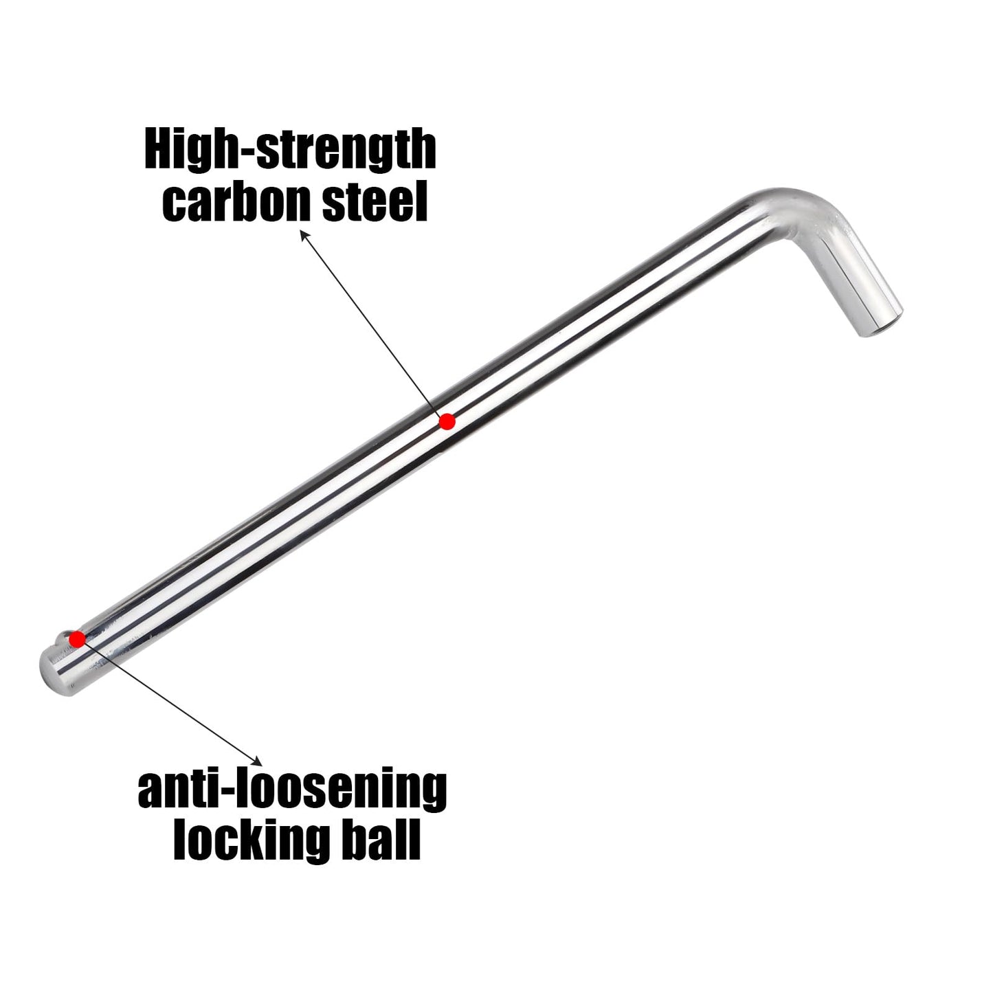 NQEUEPN 2pcs Weight Stack Pin, 3/8in Diameter 6in/15.3cm & 4.4in/11.2cm Weight Loading Pin L Shaped Stack Extender Selector Inserts Gym Fitness Equipment for Home Gym