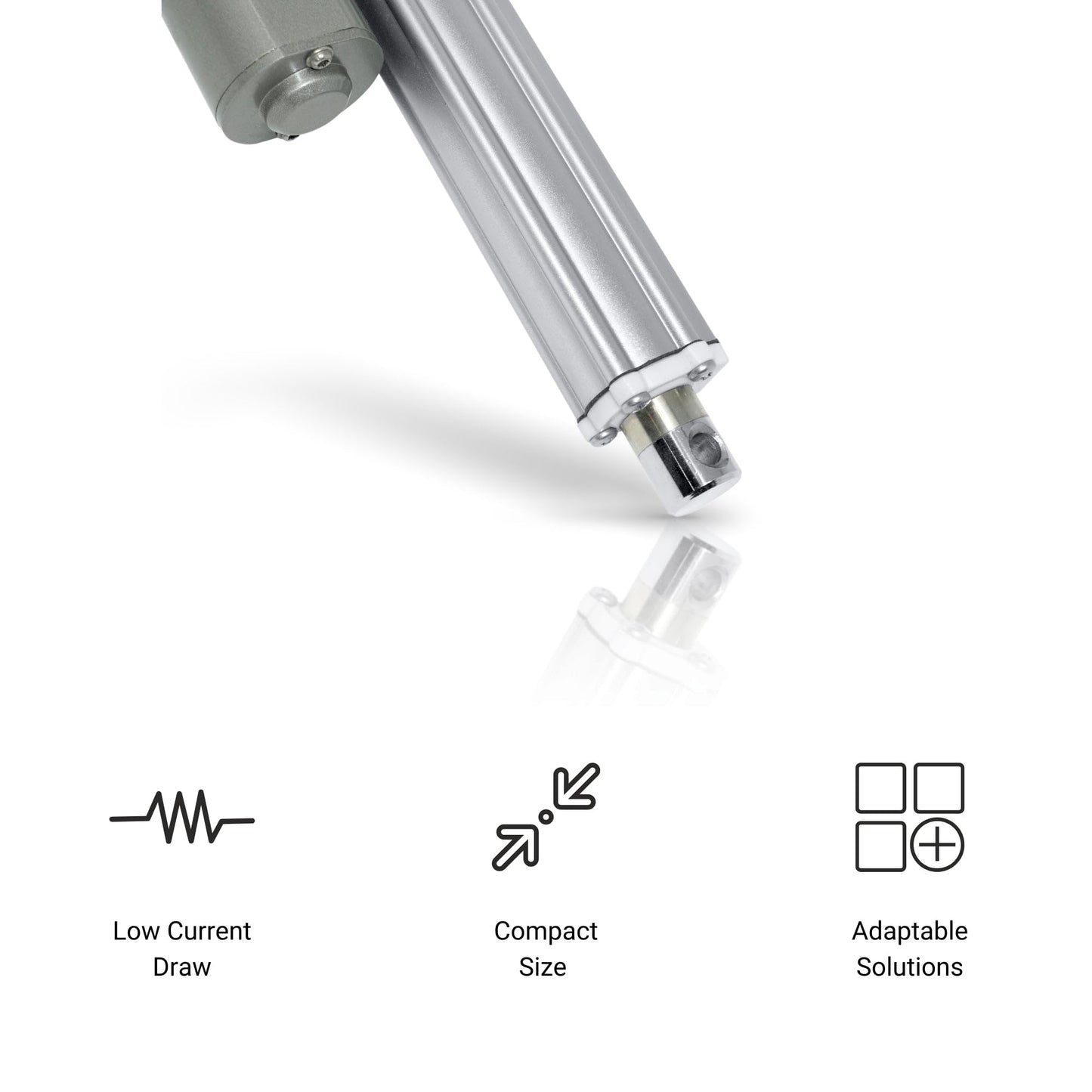 Progressive Automations 12V Industrial Linear Electric Actuator - 6 inches, High Force 330 lbs, Stainless Steel Rod, Brushed DC Motor, Durable Stroke for Marine, Automation, Robotics, PA-09-6-330