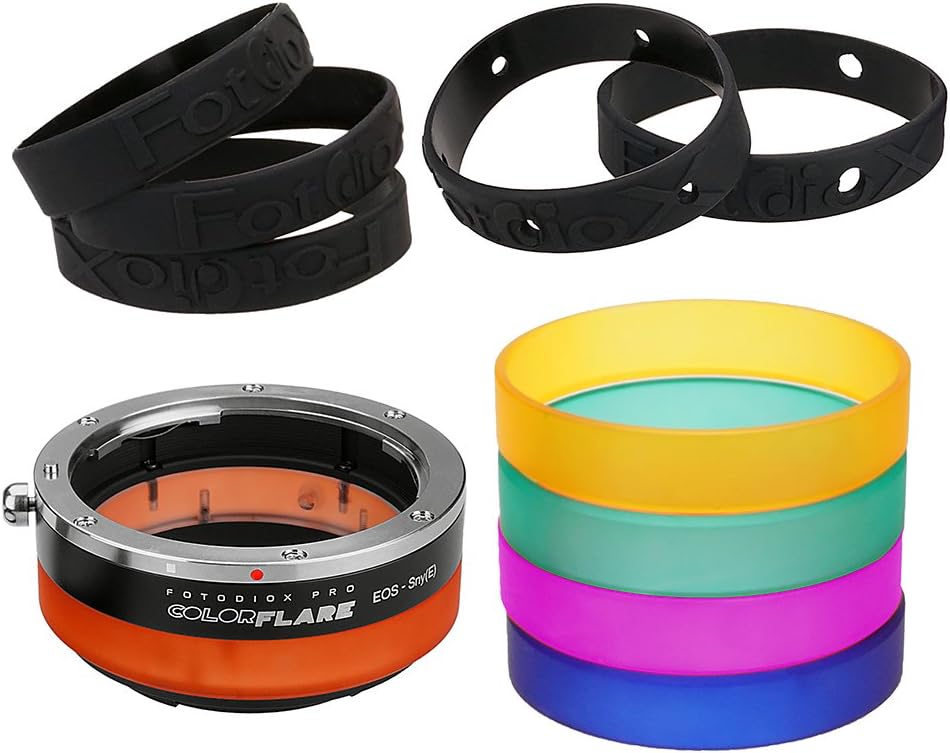 Fotodiox ArtFX ColorFlare Adapter for Canon EOS (EF/EF-S) D/SLR Lens to Sony Alpha E-Mount Mirrorless Camera Body