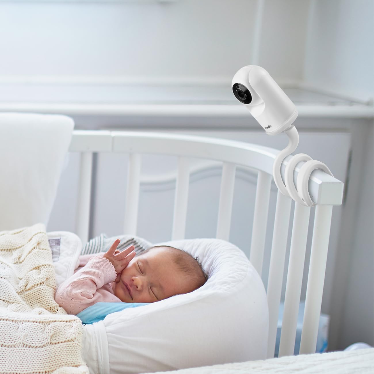 Koroao Flexible Twist Baby Monitor Mount for VTech Advanced HQ Max Baby Monitor Camera (White)