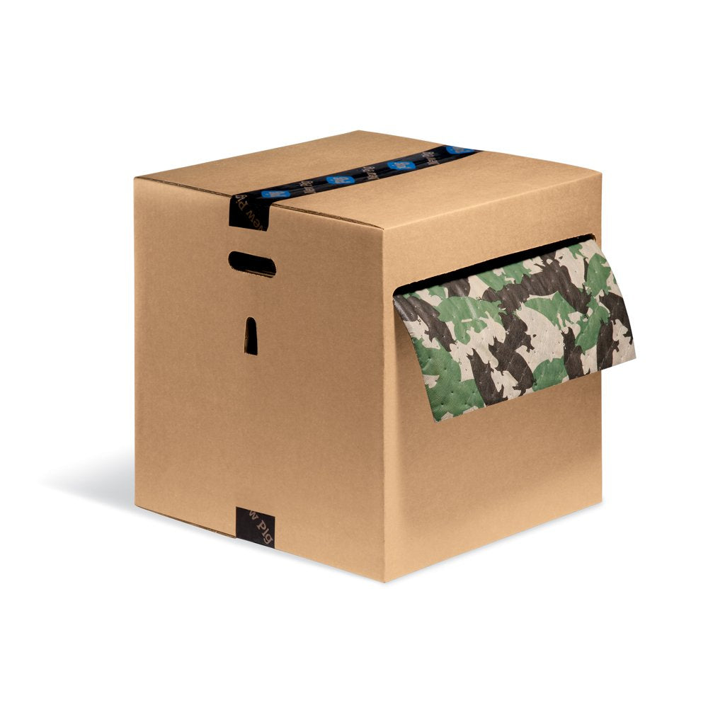 PIG Green Ham-O Absorbent Mat Roll in Dispenser Box - 16" x 150' Heavyweight Roll - Absorbs Up to 23.7 Gallons - MAT267