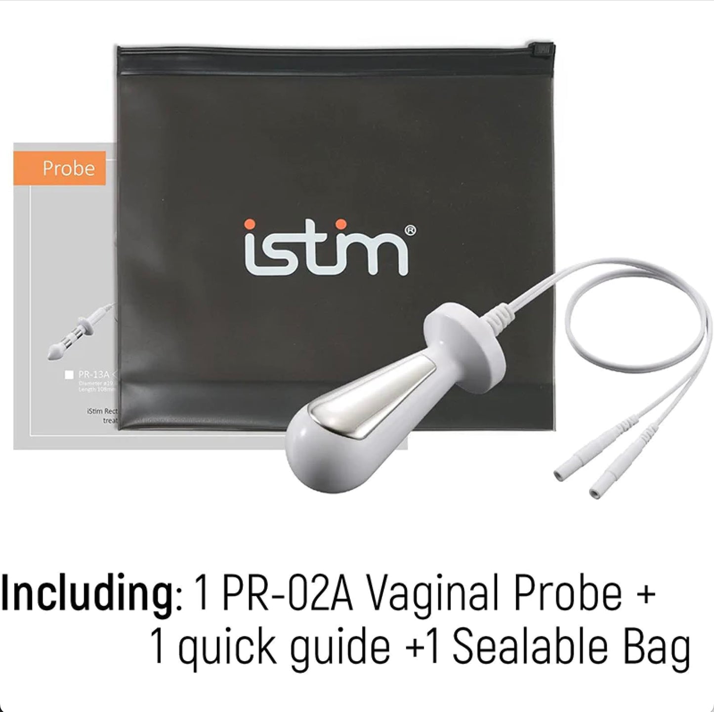 iStim PR-02 Probe for kegel Exercise, Pelvic Floor Electrical Muscle Stimulation, Incontinence - Compatible with Incontinence EMS Machine