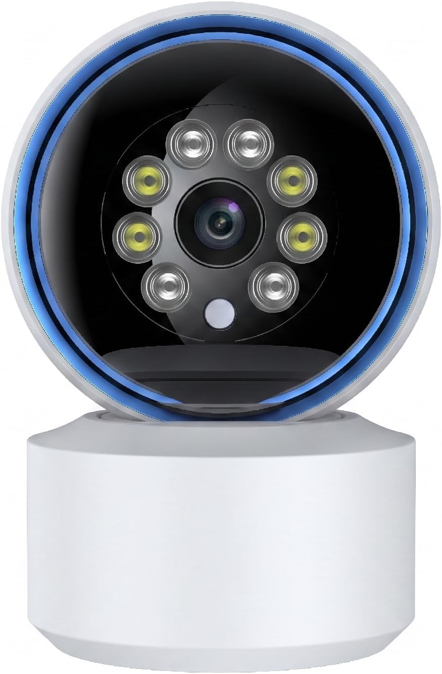 Rooxis 2K 360 2-Way Indoor Security Camera Wireless PTZ, WiFi Baby & Pet Monitor with Motion Detection & Auto Tracking