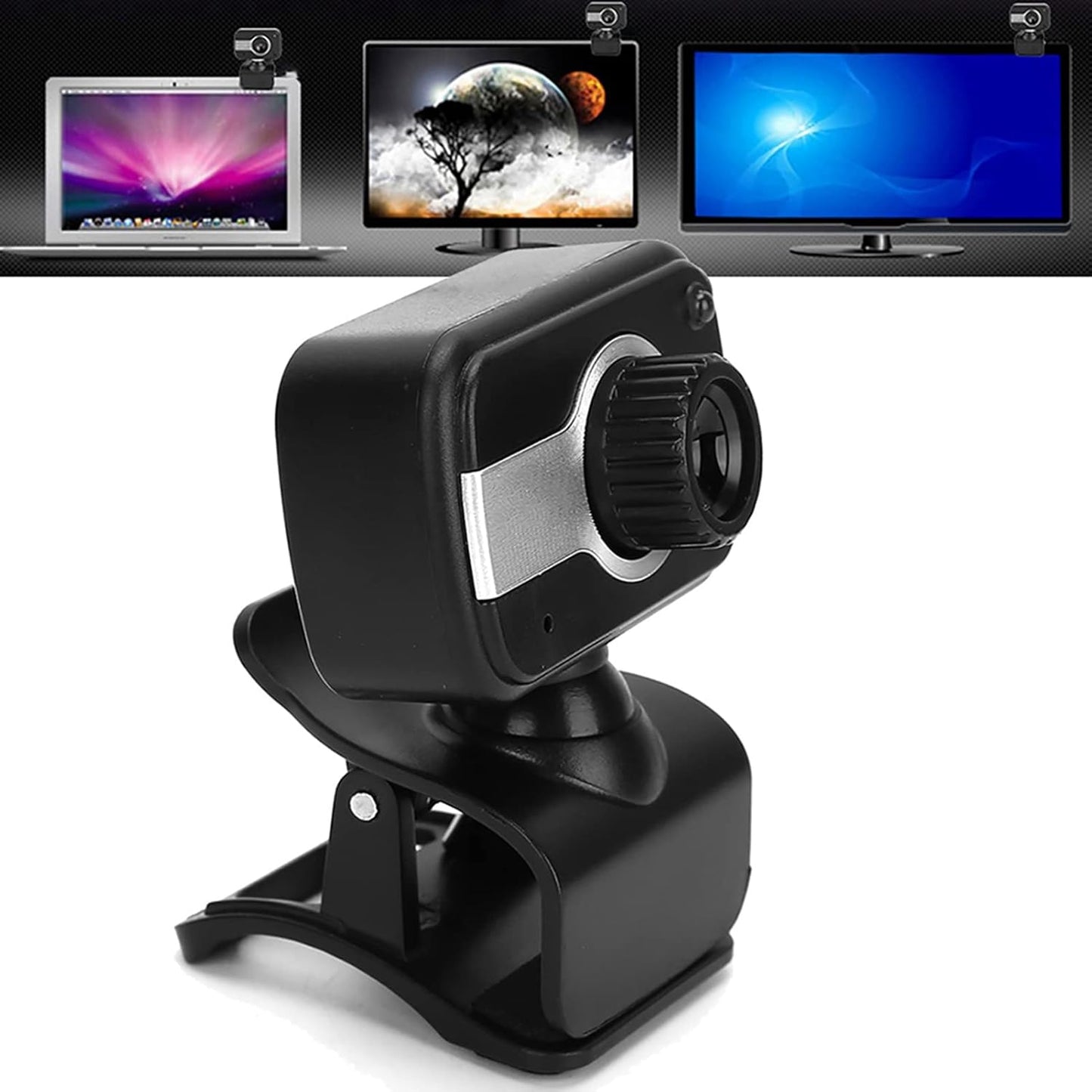 Yosoo Health Gear USB Web Camera, Laptop PC Desktop Webcam with Microphone for Video Calling Recording Conferencing