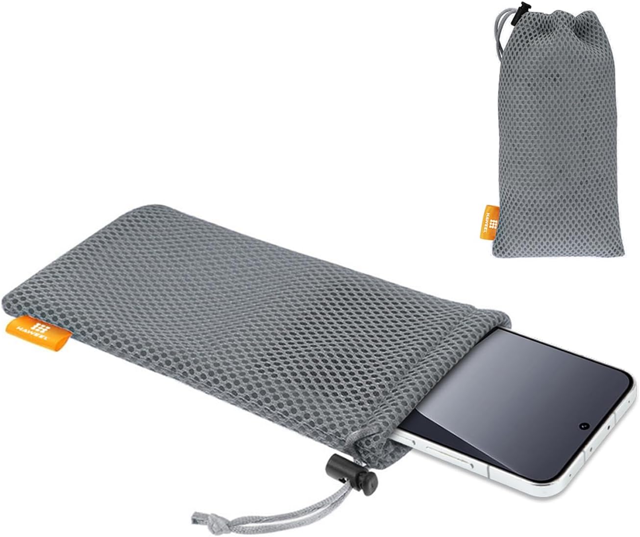 Haweel Pouch Carry Bag, Organizer for Smart Phones/Power Bank/USB Flash Drive/SD Cards and Other Accessories Grey