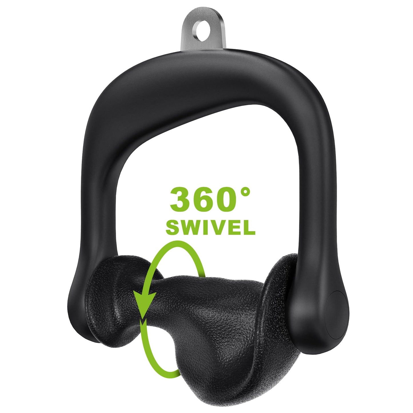 Kipika 2Pcs Ergonomic Grips D Handle Cable Attachment for Home Gym - Fits Your Hand Perfectly - Compatible with Cable Machines - 360 Rotation - 2Pcs Quick Connect Buckles - 1000 lbs Weight Capacity
