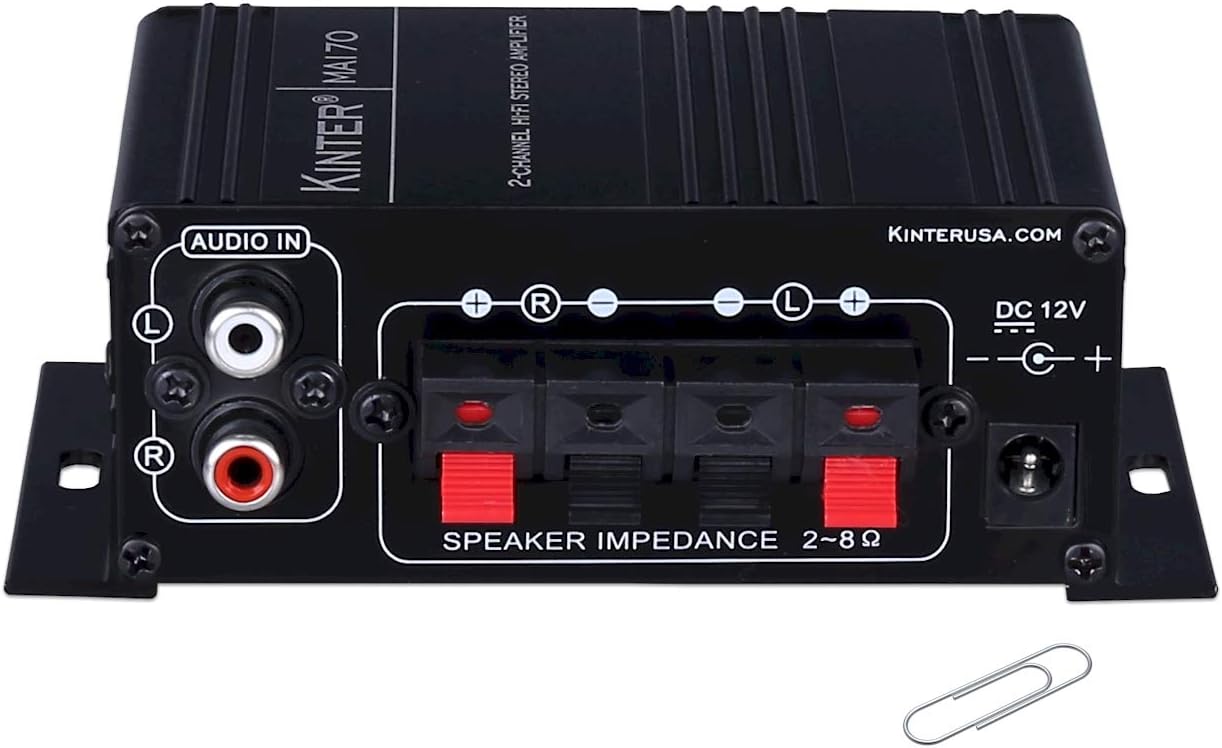 MA170 12V 2 Mp3 Kinter Channel Mini Digital Audio Power Amplifier for Car or Without Power Supply