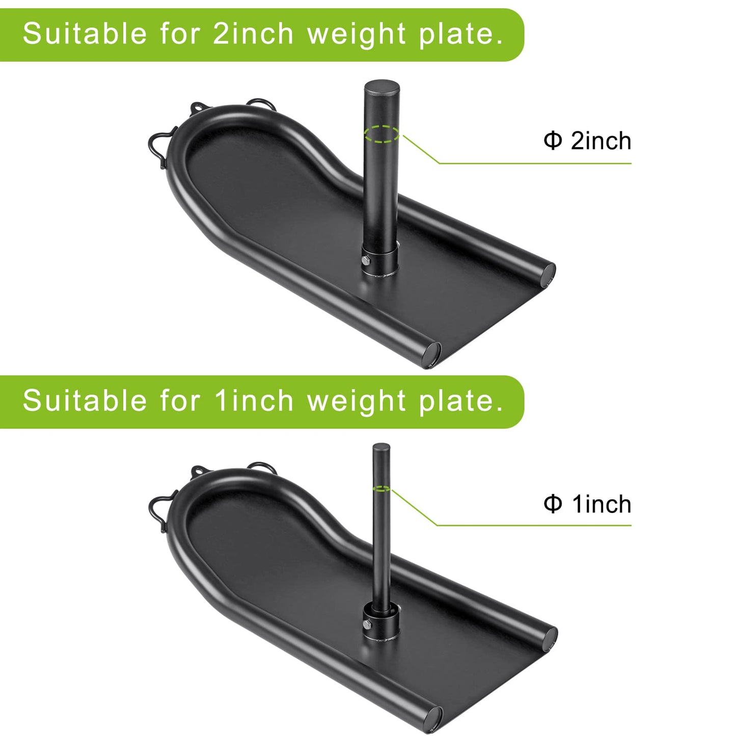 Kipika Weight Sled, Workout Sled, Fitness Strength Training Sled, Speed Training Sled for Athletic Exercise, Speed Improvement, Easily Through Obstacles, Suitable for 1" & 2" Weight Plate (B- Black)