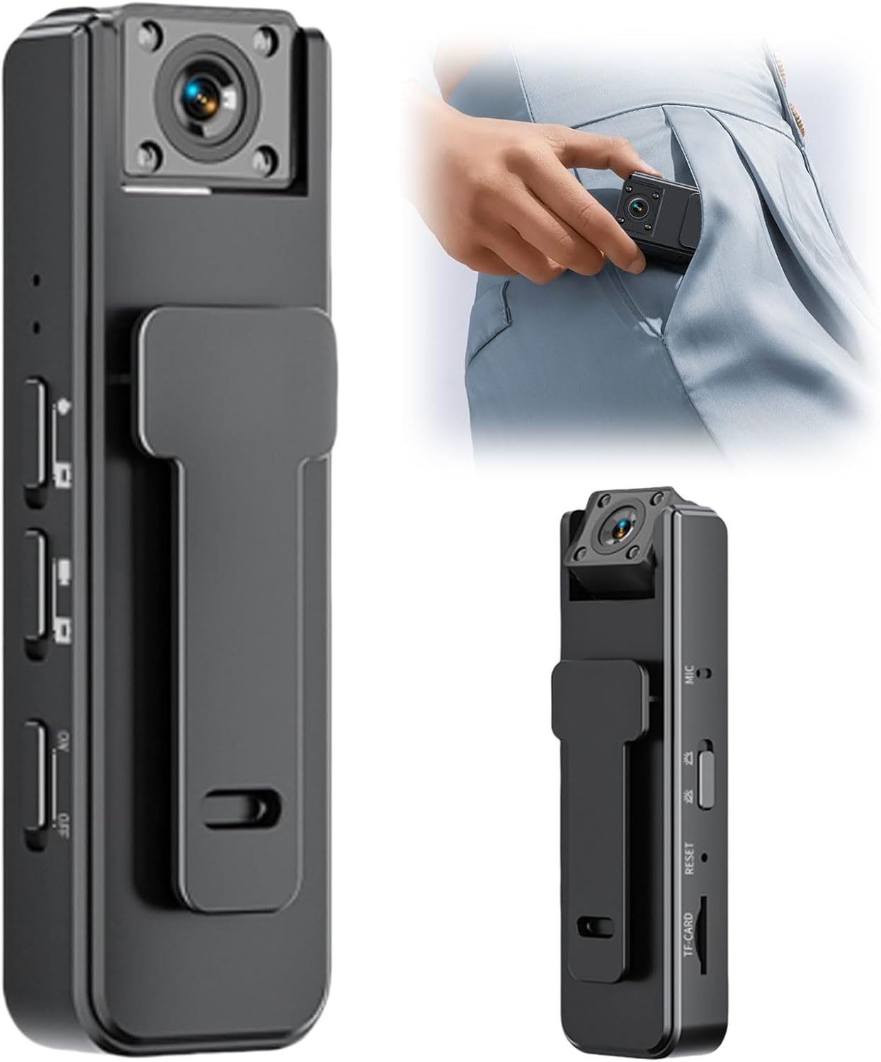 Generic 1080P (1) HD Portable Body Worn Camera Camcorder, Lightweight Wearable Body Camera with Night Vision Loop
