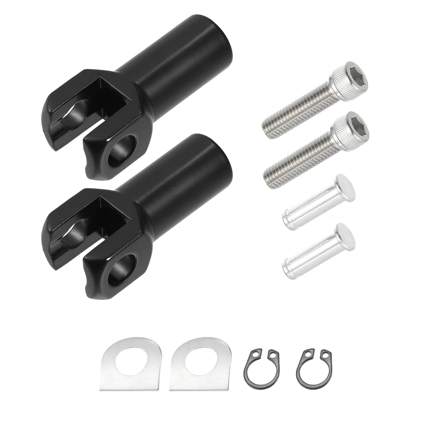 X AUTOHAUX Passenger Foot Peg Supports Mounts Clevis Kit Left and Right Motorcycle Footpeg for Harley Davidson Softail 2000-2006 Footrest Mounting Clevis Hardware Kit Black