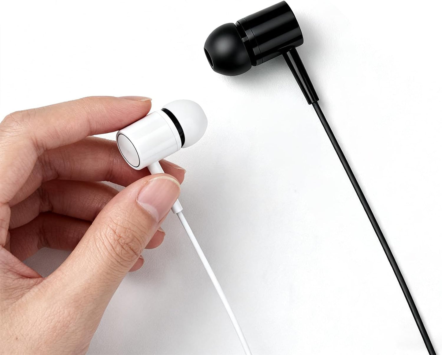 Generic 2Pack 3.5mm Wired Headphones Earbuds Wired Stereo in-Ear Headphones, Ideal for Music, Gaming, Online Classes