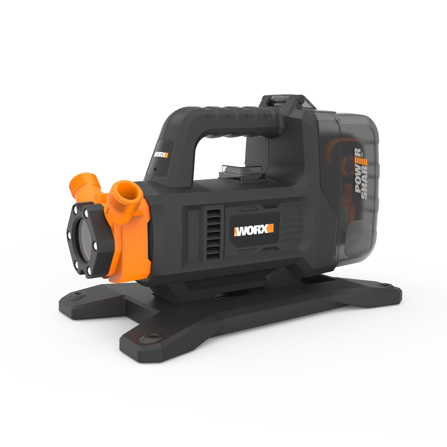 WORX Transfer Pump, 20V 5.75 GPM Water Transfer Pump, Transfers up to 200 Gallons per charge, Up to 32.8' Head Height and 6' Lift Height, Includes 20V 4.0 Ah Battery and Charger, PowerShare