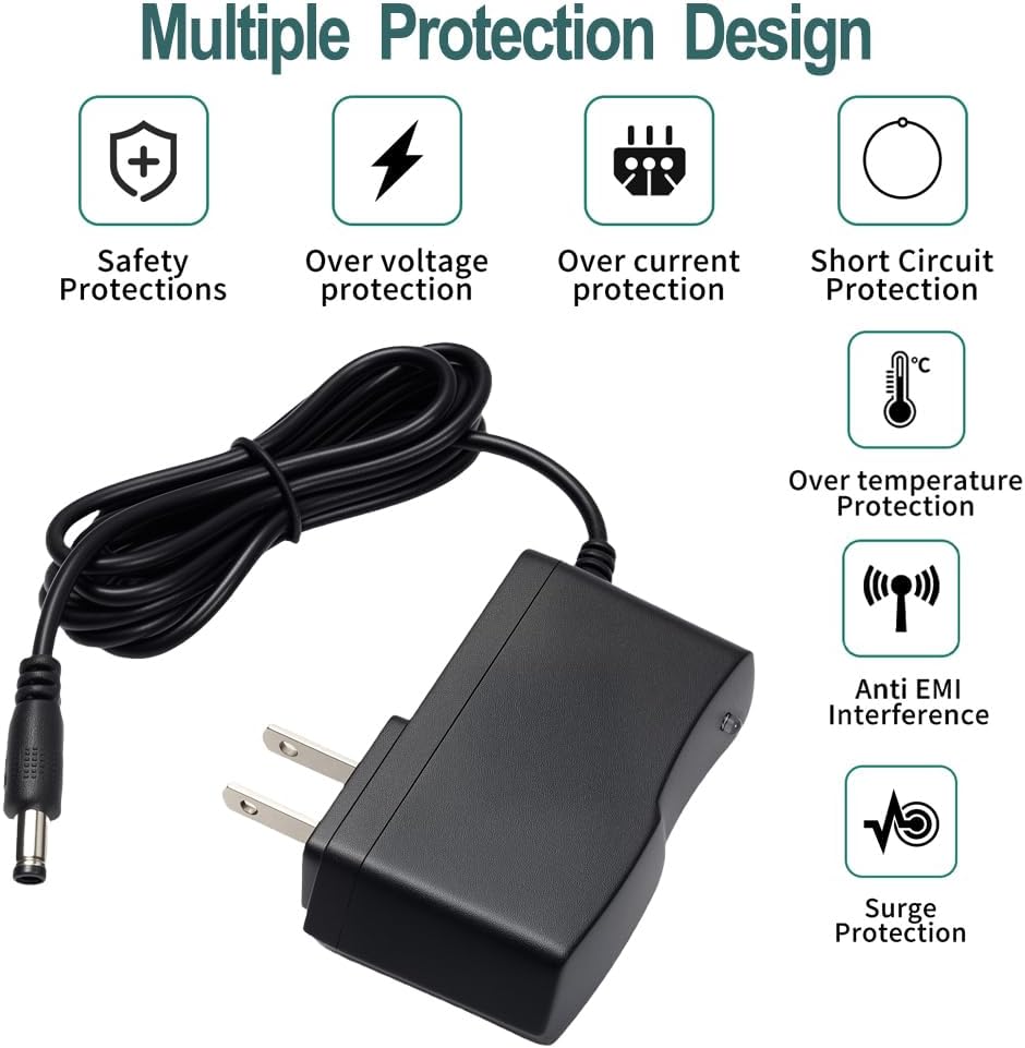 YOOFONE 12V 1A 100-240V 12V 1Amp 12V 5.5x2.5mm Power Supply AC Adapter to Power Adapter Converter DC Power Cord
