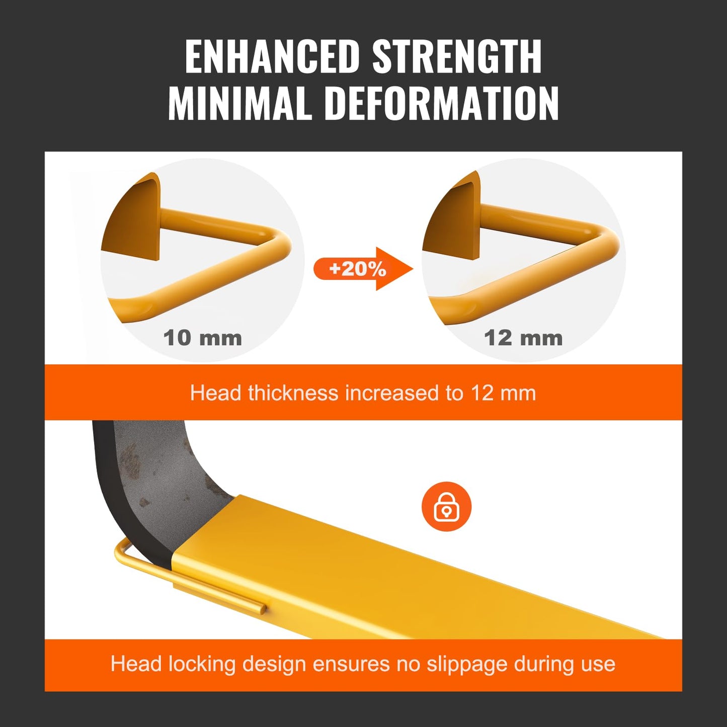 VEVOR Forklift Extensions, 84 Inch Fork Extensions 4.5 Inch Width, Heavy Duty Fork Extensions for Forklifts, 1 Pair Forklift Extensions for Truck