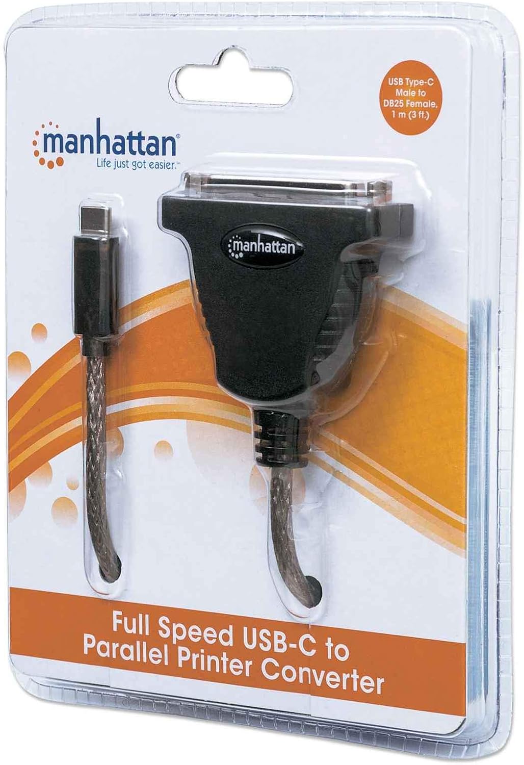 MANHATTAN (152518) Full-Speed USB-C to Parallel Printer Conversion