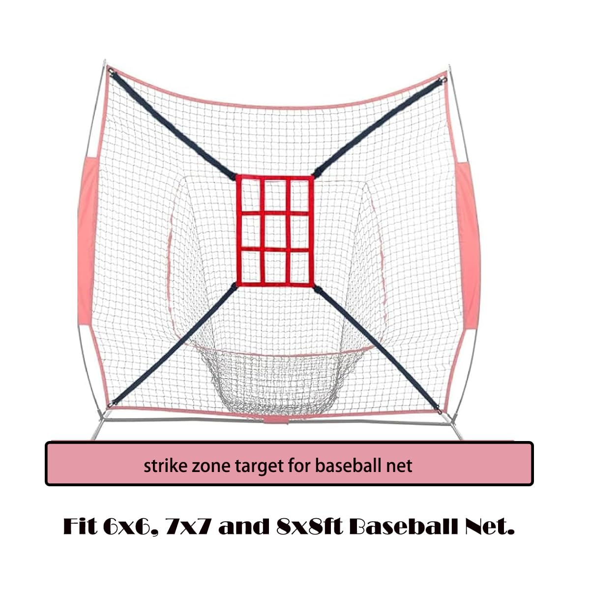Adjustable Strike Zone Target for Baseball and Softball Net,9 Hole Throwing Pitching Hitting Batting Catching Practice Target, Pitcher Accuracy Training Aids