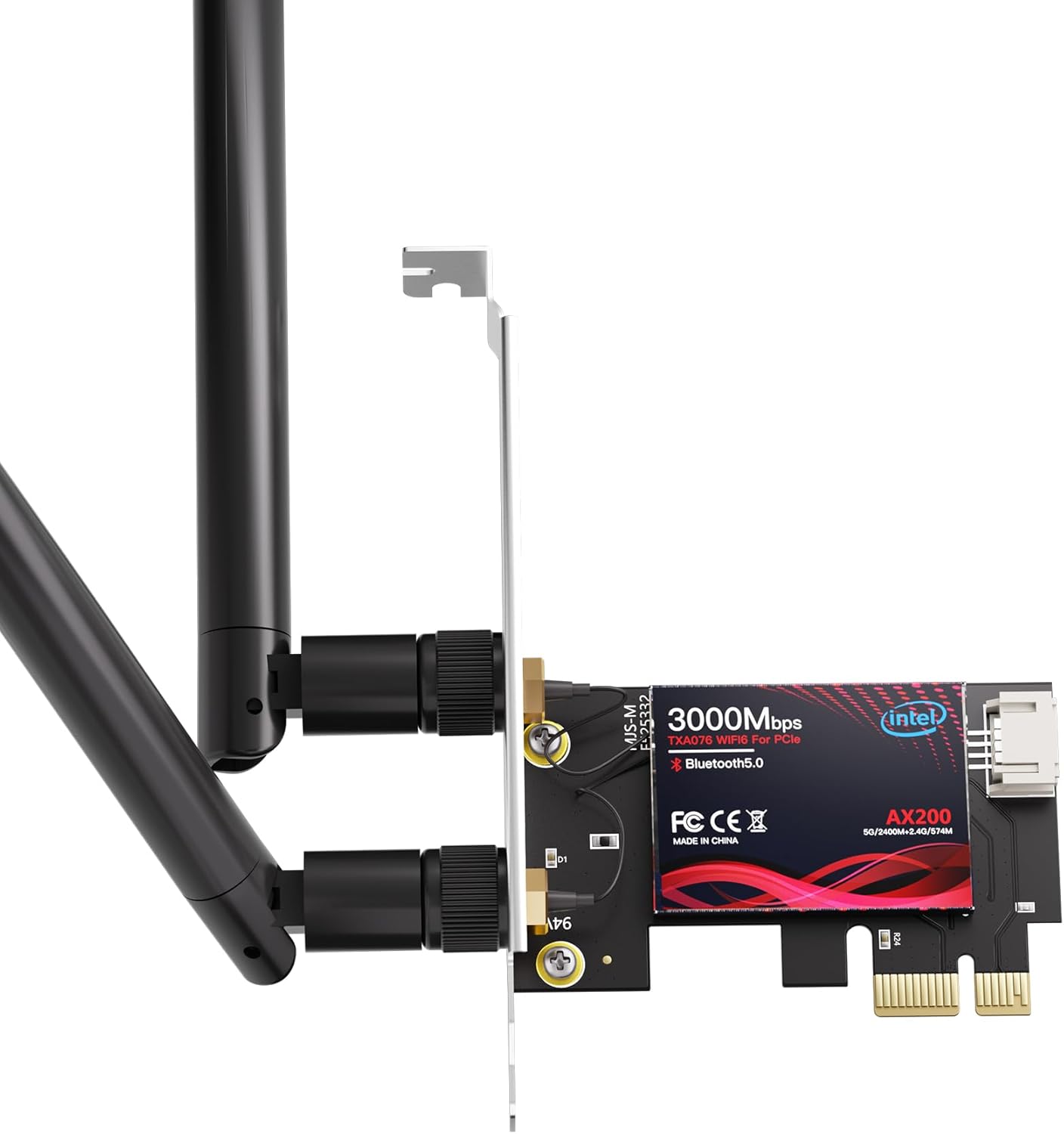 BZIZU 6 5.2,3000Mbps Latency,WPA3 Security,4K 11/10 WiFi PCIe Card for Gaming PC with Bluetooth Ultra-Low Streaming/VR