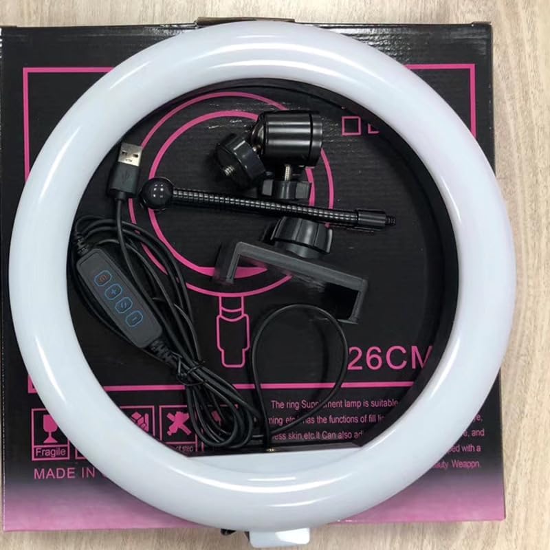 ThtRht 10'' 1/4 Ring Light Replacement Parts USB Switch Phone Holder Screw Joint Without Tripod Stand for Photography