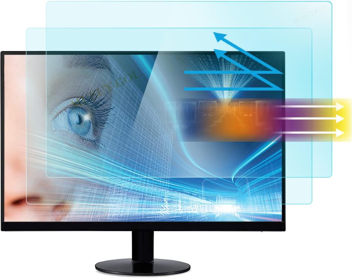 20 inch (2 Pack) 16:9 (17.4" 9.8" Blue Light Screen Protector Monitor Desktop Monitor Widescreen, Reduce Glare