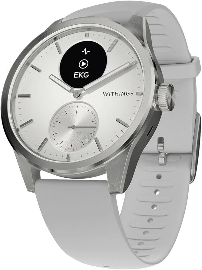Withings ScanWatch 2 - Hybrid Smart Watch, Heart Rate Monitoring, Fitness Tracker, Cycle Tracker, Sleep Monitoring, GPS Tracker, 30-Day Battery Life, Android & Apple Compatible, HSA/FSA