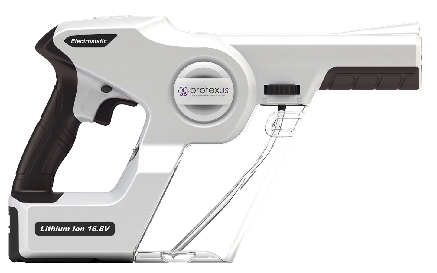 Protexus Handheld Electrostatic Sprayer, Disinfectants and Sanitizers, Cordless Electric Spray Gun, Fogger Machine, 34oz Removable Tank, 4Hr Battery Runtime, 60-Micron Nozzle, Covers 2,800Sq Ft