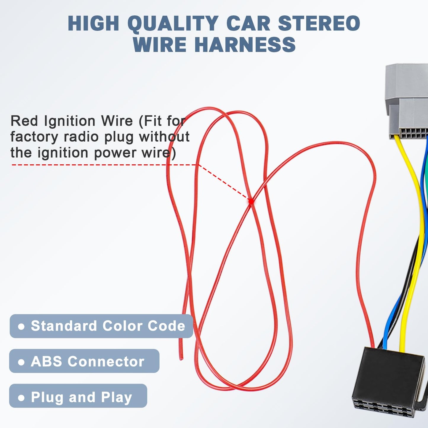 22Pin Car Stereo Wiring Harness Adapter Compatible with Jeep Grand Cherokee Wrangler Dodge Grand Caravan Ram Chrysler