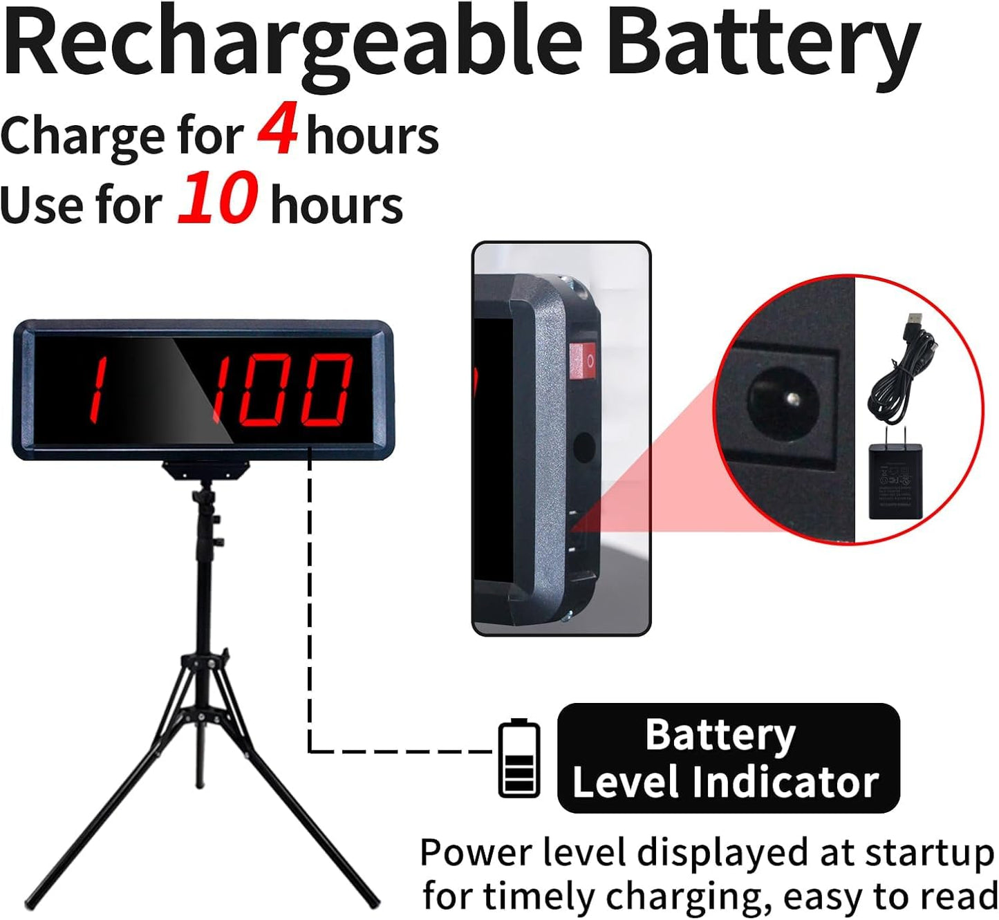 Ousmile Wireless Laser Timer for Sprints, Laser Sprint Timer System for Track 40 60 Yard Dash, Race Clock Stopwatch for Running Speed Tranning(1 Set, High Stand)