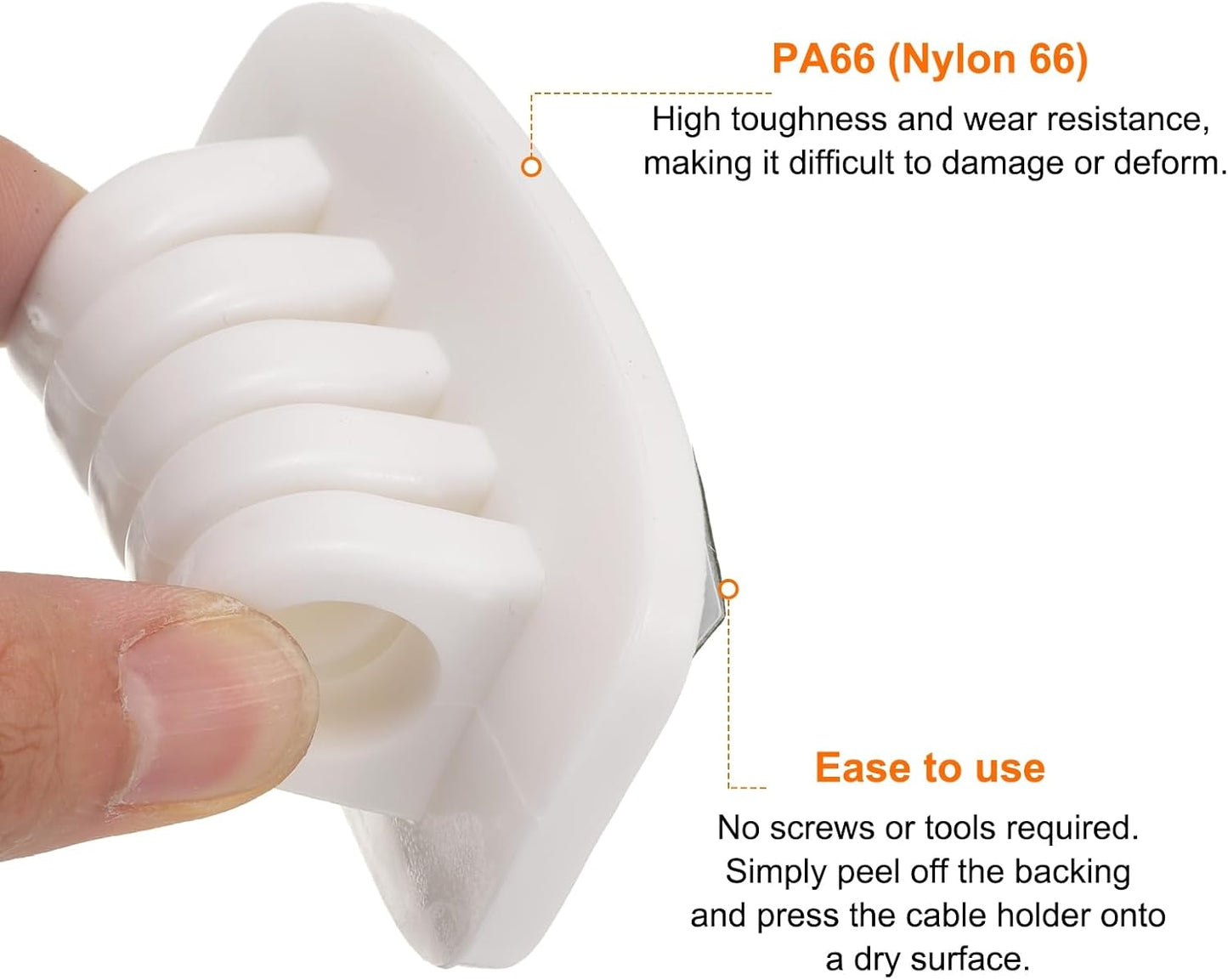 HARFINGTON Cable Clips Silicone Cable Management for Cord Organizer Cable Clips Bedroom Nightstand Wire Desk Table