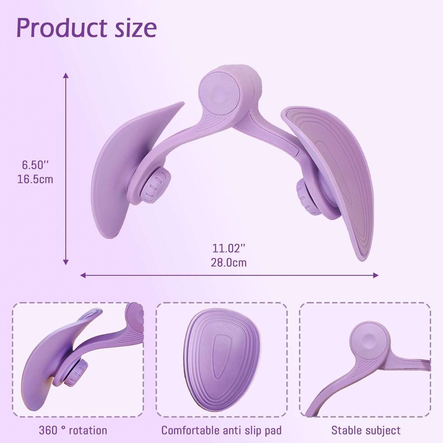 Thigh Master Pelvic Floor Exercise Devices and Inner Thigh Trainer for Women - Kegel Exercise Equipment for Home Use (Violet)