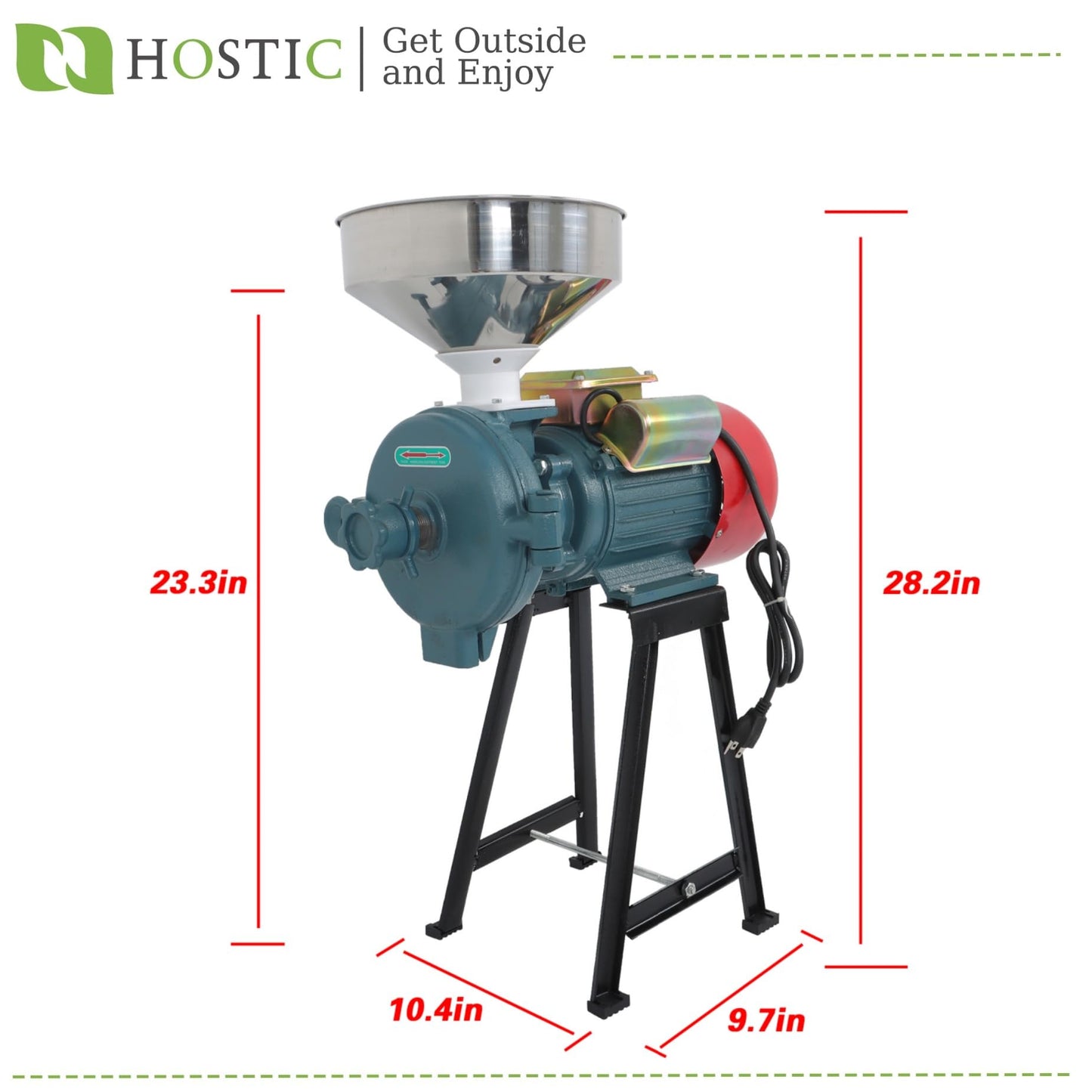 3000W 110V Electric Grain Mill Dry Spice Grinder Corn Mill with Funnel Thickness Adjustable Powder Machine Heavy Duty Feed Flour Cereal Mill Wheat Grinders