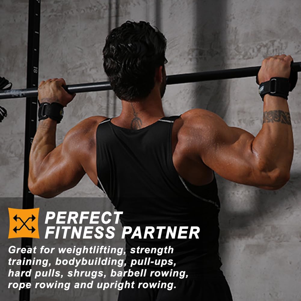 TAVIEW Wrist Straps for Weightlifting for Maximum Grip Support - Lifting Deadlift Strap & Weight Lifting Grips Gloves for Working Out Pull Up Deadlifting & Shrugs