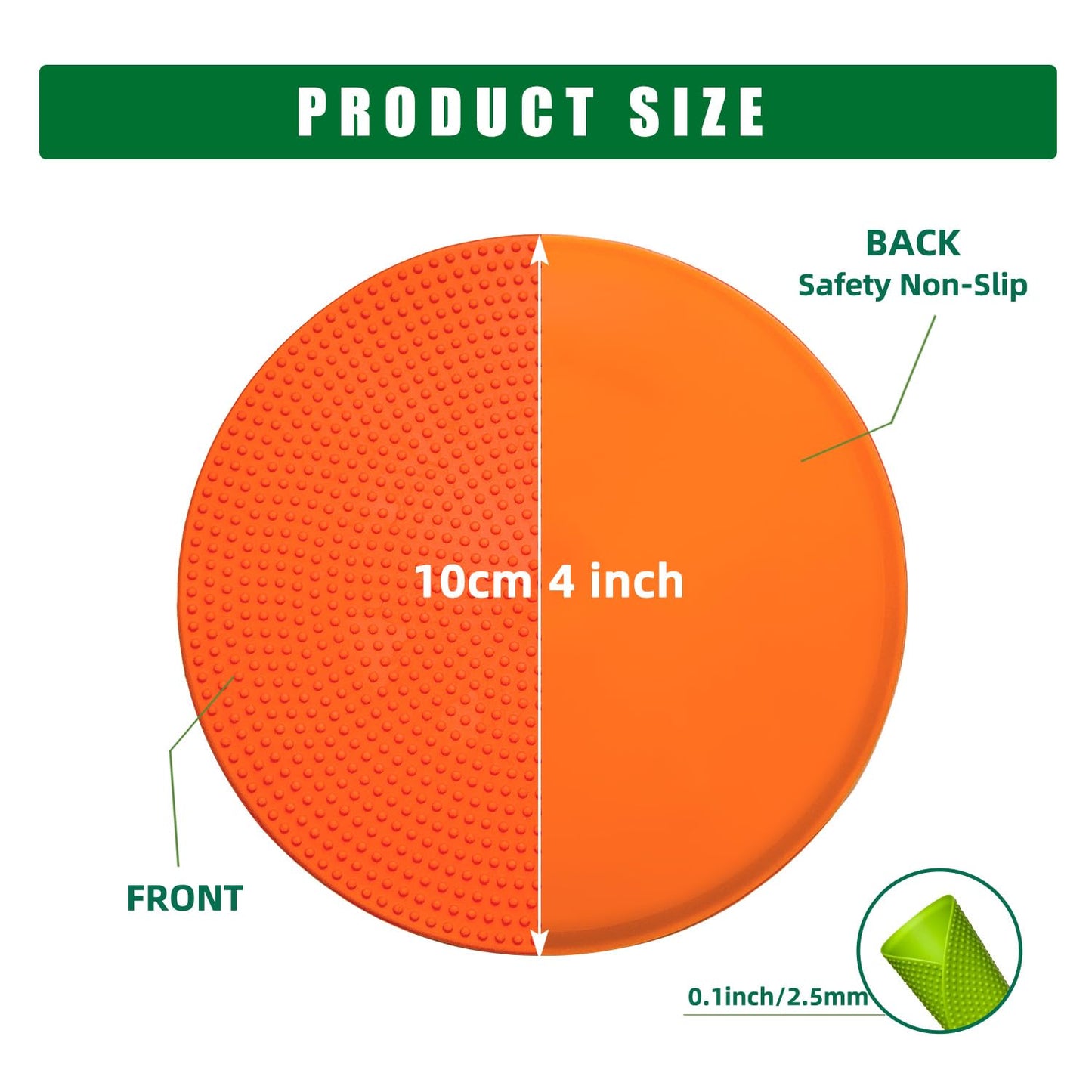 LZKIB 4 Inch 24 Pcs Poly Spot Markers Non-Slip Rubber Floor Dots for Gym, Flat Cones Agility Markers Poly Dots for Gym Floor Sports Soccer Basketball Speed Agility Training Dance Classroom