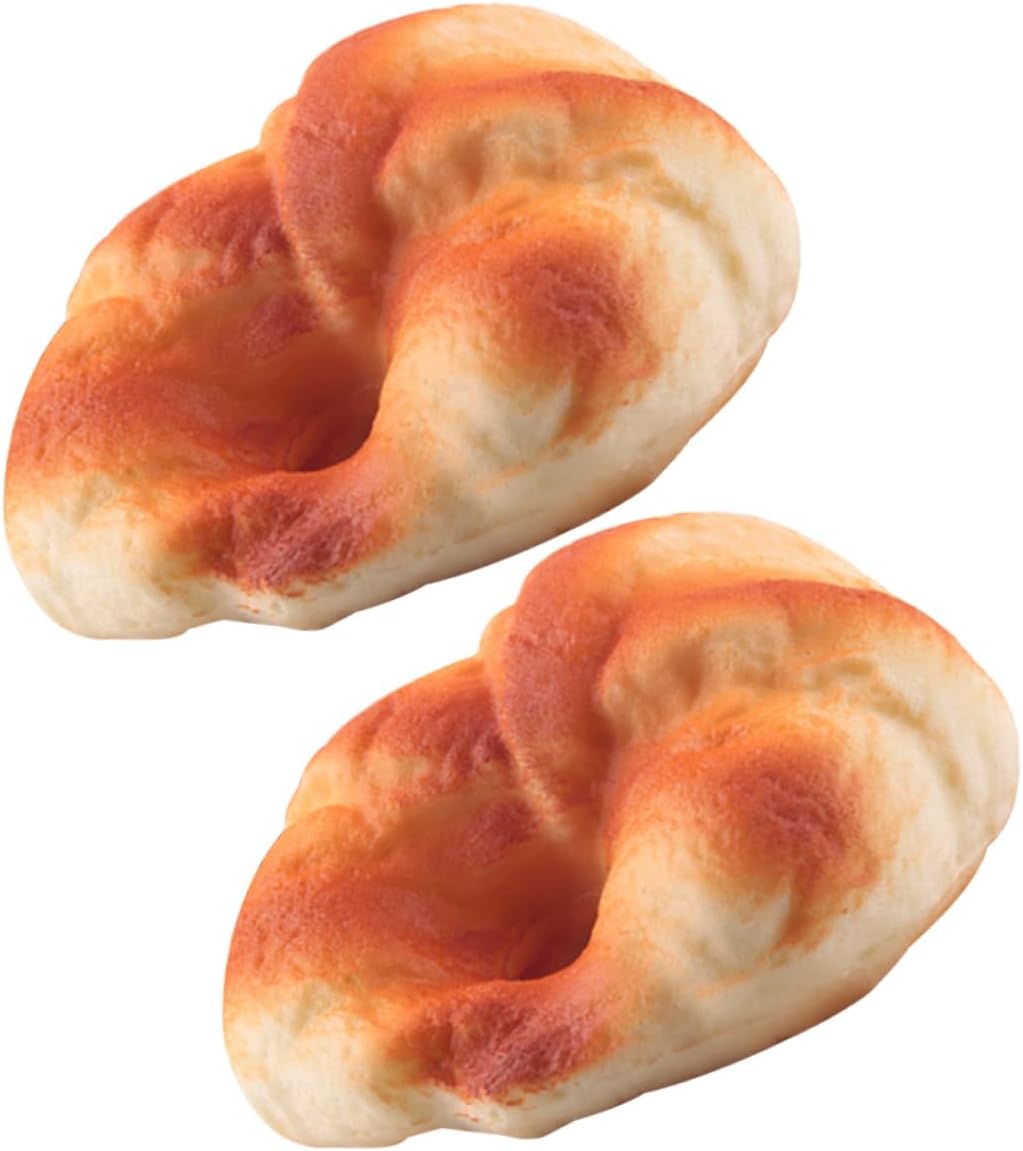 2pcs ERINGOGO Simulation Bread Model Artificial Bread Decor for Photography Bakery Display and Home Decor Lifelike PU
