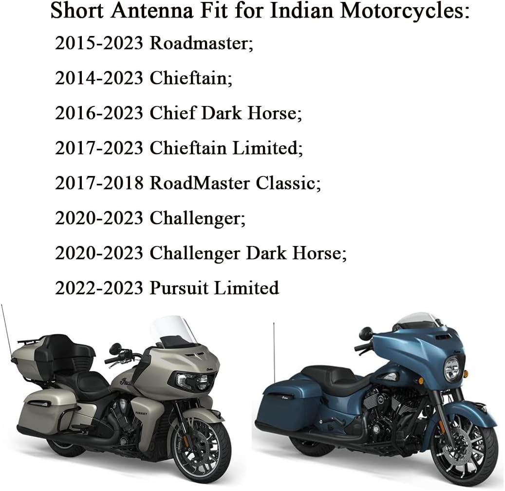 AMFRNE 7 Inches Motorcycle Short Antenna, Fit for Can-Am Spyder, Indian, Honda, BMW, Victory Select Motorcycles Models