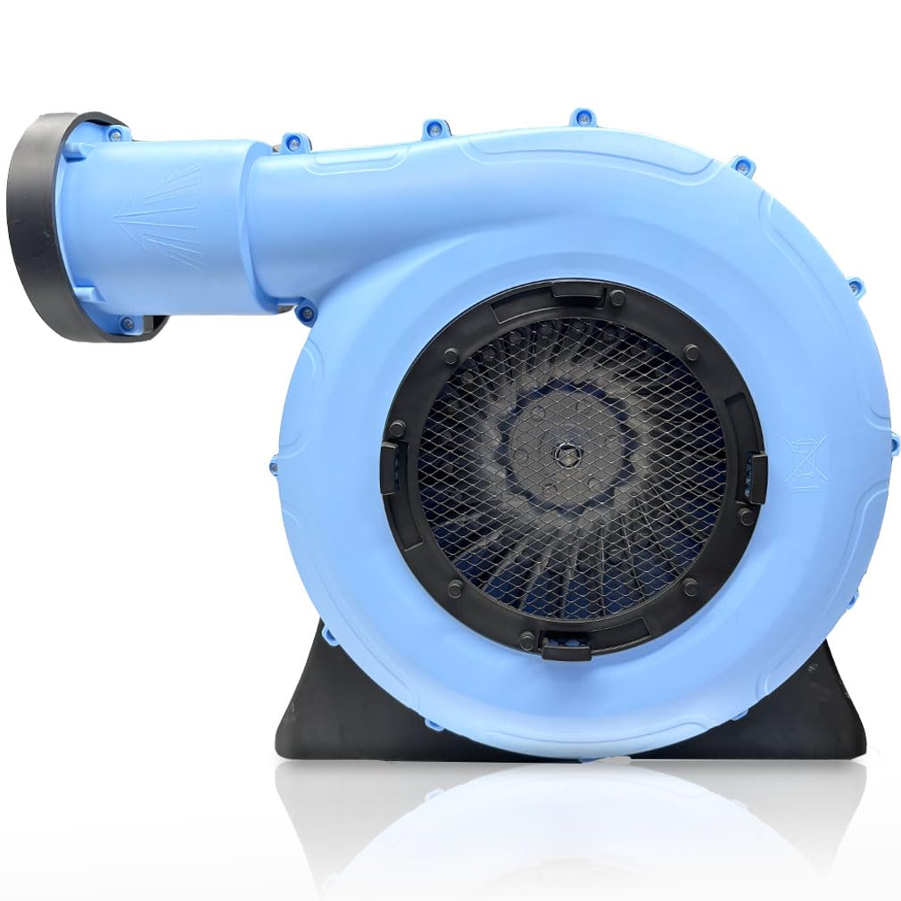 2HP Commercial Air Blower for Inflatable Bounce House, 1500W Heavy Duty Blower with Dual Blades, Quiet & Durable Design, ETL Certified for Outdoor Castle, Slide, Party Use