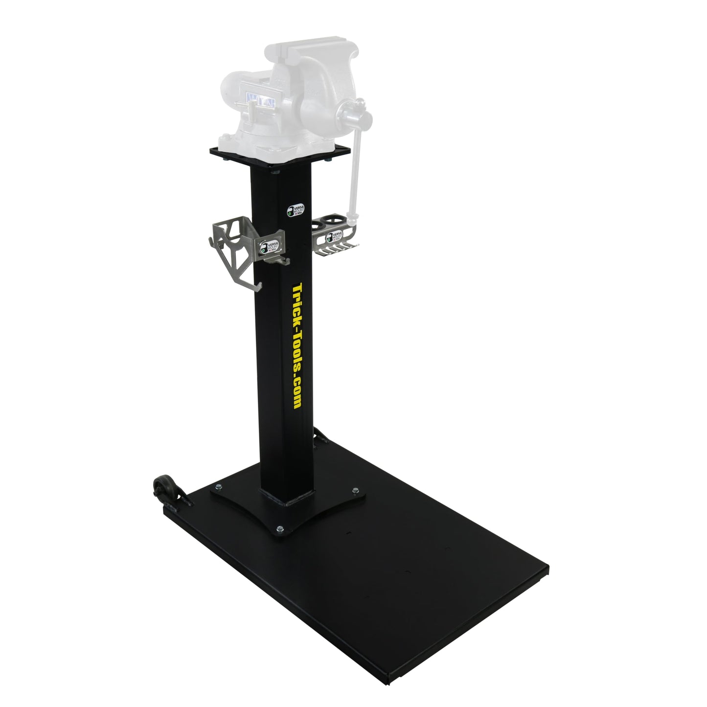 Trick-Tools Versa-Mount Heavy-Duty Mobile Mobile Vise and Bench Grinder Stand with Accessory Hangers, Made in the USA